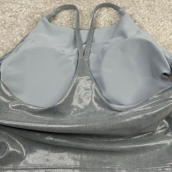 Old Navy Powersoft Longline Bra Blue Melted Ice - Picture 6 of 8